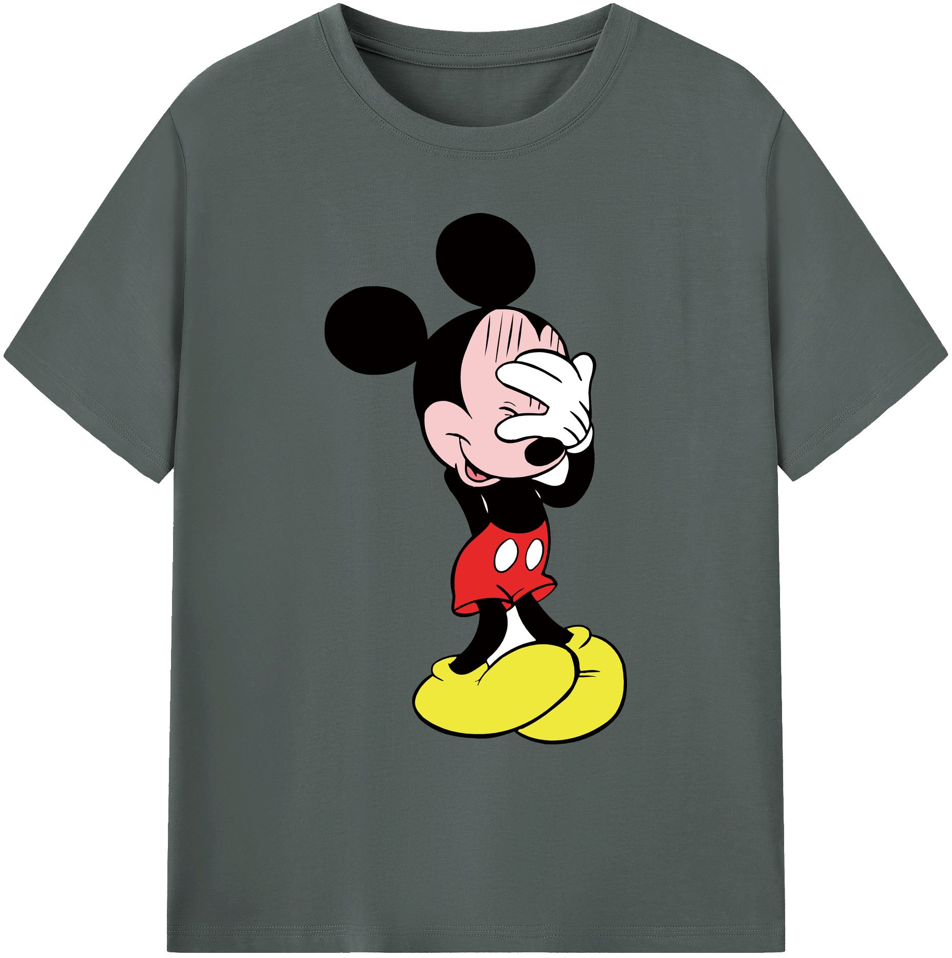 ミッキーマウス Mickey Mouse 綿100％ メンズ半袖Tシャツ｜肌触りやわらか＆通気性